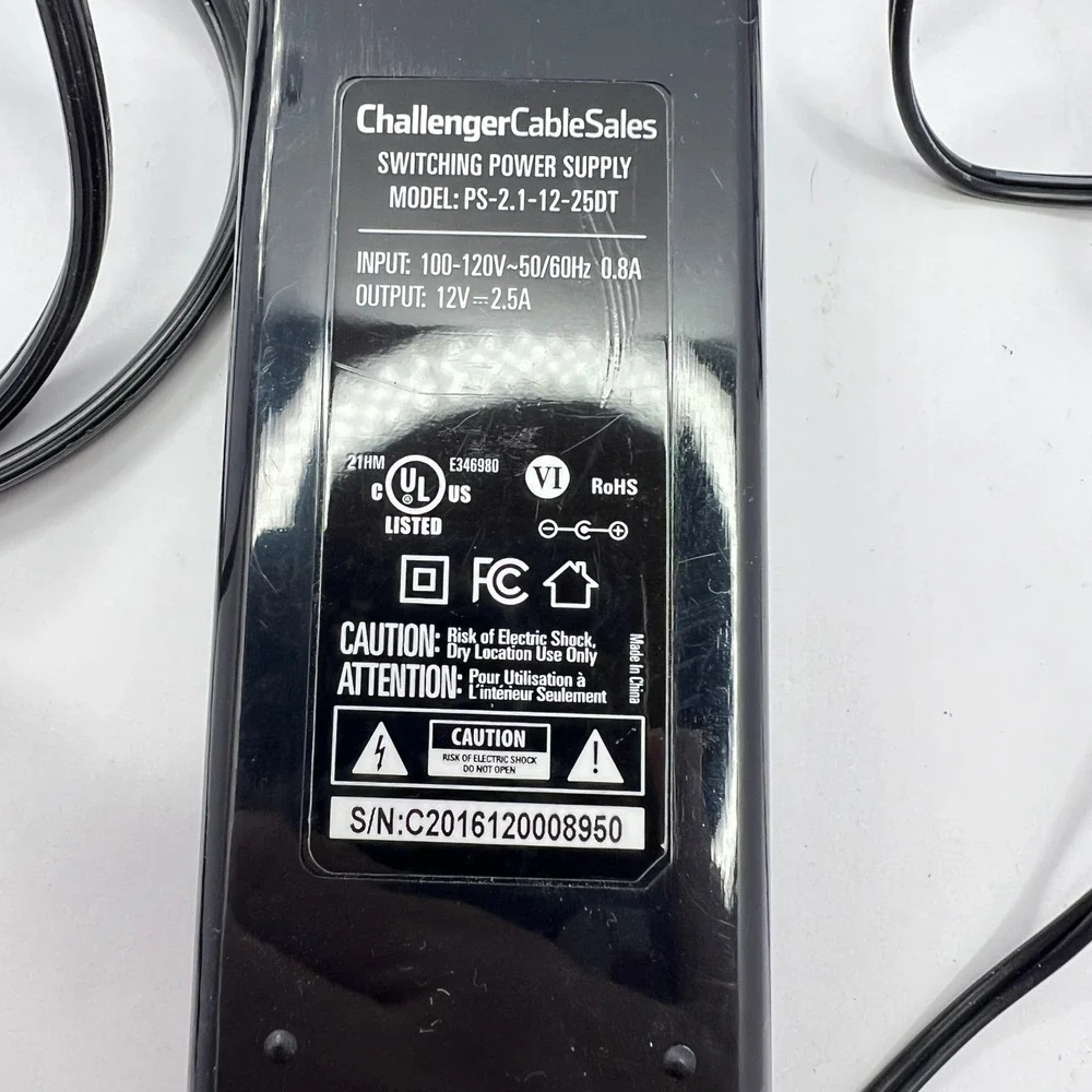 ChallengerCableSales AC Adapter Power Supply 12V 2.5A Netgear‎ Router Charger